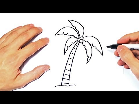 Cómo dibujar una Palmera | Dibujo Fácil de Palmera