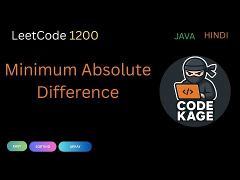 LeetCode 1200 | Minimum Absolute Difference | Java