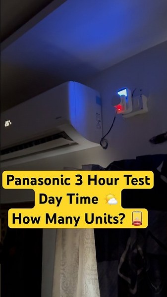 Panasonic 1.5 Ton 5⭐ AC 2026 | Only 0.4 Unit in 3 Hours! 😱⚡