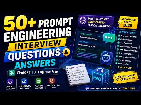 50+ Prompt Engineering Interview Questions & Answers | ChatGPT Interview Preparation | AI Engineer