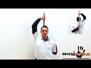 Physiozone | Stretches | Shoulder | Stick | Hand Behind Back