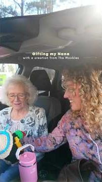 Surprising my Nana with a handmade crotchet piece from The Woobles | #youtubeshorts #beginnercrochet