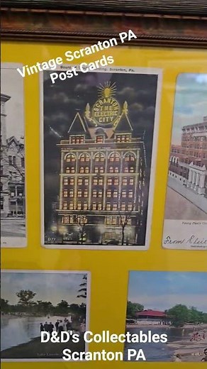 Framed Vintage Scranton PA Post Card Collection