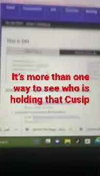 Proof the state could be holding your Cusip account #mw