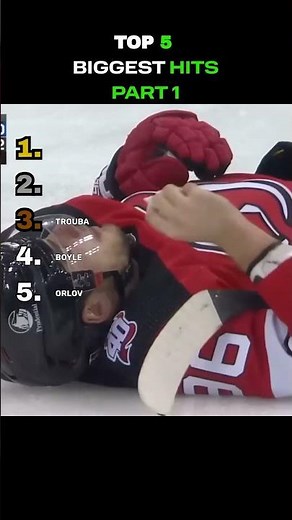 TOP 5 BIGGEST HITS PART 1 #hockey #nhl #hockeyfans