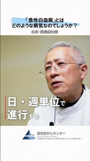 【愛知県がんセンター 血液・細胞療法部】「急性白血病」とはどのような病気なのでしょうか？ #愛知県 #愛知県がんセンター #がん #がん治療 #血液細胞療法部 #血液内科