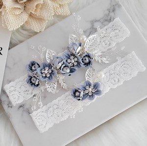 Wedding Garter for Bride. Dusty Blue Lace Garter. Something Blue. Wedding Keepsake. Bridal Shower Gift. Birthday Gift for Her - Etsy