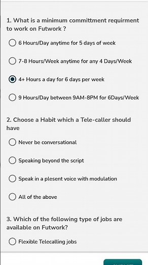 futwork training quiz answers module 1 #shorts #futwork