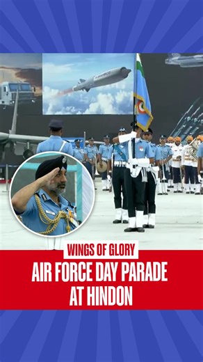 10K views · 240 reactions | On the 93rd Air Force Day at Hindon Airbase, Air Chief Marshal Amar Preet Singh took the salute and inspected the parade, joined by Army Chief General Upendra Dwivedi. Fighter jets and dedicated air warriors showcased the courage, skill, and excellence of the Indian Air Force in a proud tribute to the nation. #airforce #AirForceDay #ghaziabad #uttarpradesh #republicworld | Republic | Facebook