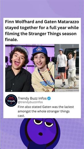 Finn Wolfhard & Gaten Matarazzo stayed together for a year while filming Stranger Things finale#st5