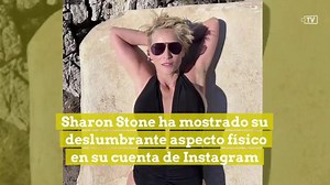 El selfie en bikini de Sharon Stone a los 65 años donde su perro parece juzgarla con la mirada