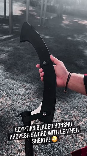 A reimagined look at the Egyptian sickle-shaped swords found in the burial chambers of Pharaohs. #Sword #Egyptian #Blade Get yours today HERE 👇🏼 https://bit.ly/3Vc7akO | BUDK
