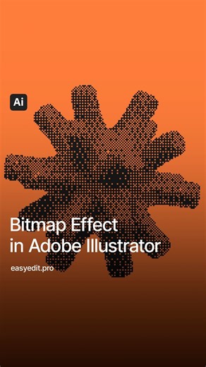 Adobe Illustrator | How to make this super easy bitmap effect in Illustrator? Tutorial by: @easyeditpro #illustratortutorial #madewithillustrator | Instagram