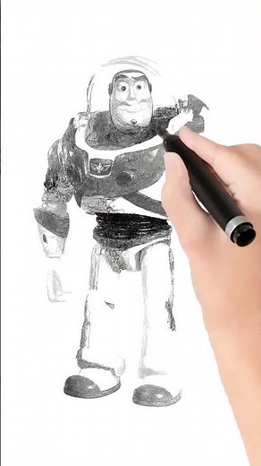 How to draw buzz lightyear toy story