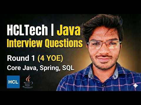 HCLTech Java Interview Questions | Round 1 (4 Years Experience) | Jan, 2026