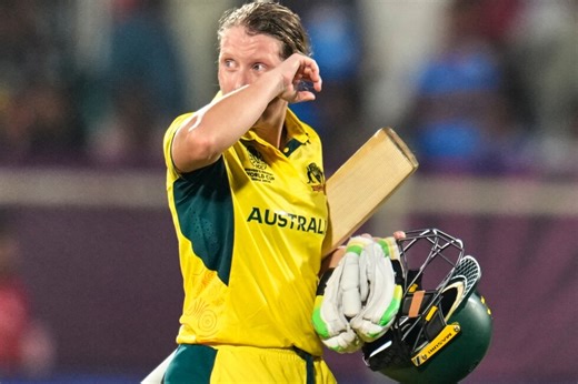 Women's cricket great Alyssa Healy ends her ODI career with 158 for Australia against India