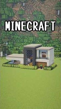 【マイクラ建築】簡単に作れるモダンハウスの作り方 #shorts #minecraft #マイクラ #マイクラ建築