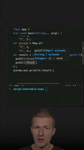 How to Merge Immutable Maps--With Instance Initializers #java #shorts #coding #airhacks