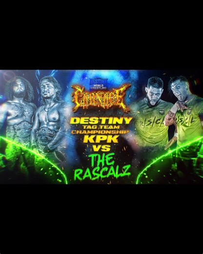 Destiny Wrestling on Instagram: "Sunday Feb. 8th Destiny returns with our 11th Anniversary show, from The Superkickd Studios in Toronto... Already Announced for the show is the Destiny Tag Team Champions @kpk_ahmed & @mainevent_papi collectively know as KPK Take TNA Stars the Rascalz !!! More Matches to be announced !!!! Tickets available at Www.Revelree.ca/event/carnage First 100 Ticket Sold will receive a free Limited Edition Destiny Wrestling shirt. Kids 12 and under get a free GA ticket with