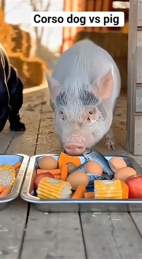 “Cane Corso vs Pig Food Challenge 🐶🐷 Who Will Win the Epic Eating Battle?!”