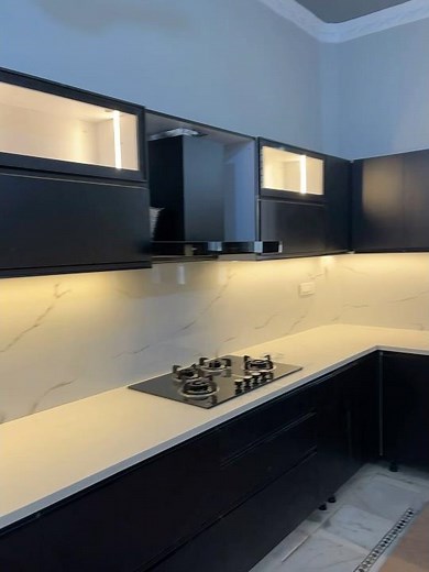 “Black Modern Kitchen Makeover — Luxury Interior Design Inspiration”