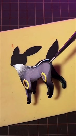Building Umbreon in 3D hits different.#umbreon #pokemon #pokemontcg #3dcard #shadowbox #imbaart