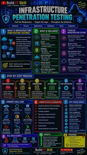 Infrastructure Penetration Testing 🔥 | Complete Methodology, Tools & Attack Vectors 2026 #shorts