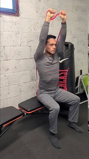 Seated Overhead Tricep Extensions - Resistance Band