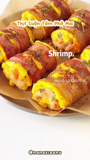 Cách làm Thịt xông khói cuộn tôm phô mai thơm nức siêu ngon nè #foodtiktok #ancungtiktok #learnontiktok #bacon #shrimp #cheese #anvat #cooking #recipe #xuhuong #viral