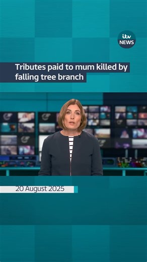 Madia Kauser, 32, was walking in Witton Park, in Blackburn, on 11 August when the branch fell on her, as she reportedly pushed her young daughter to safety. #itvnews | ITV News