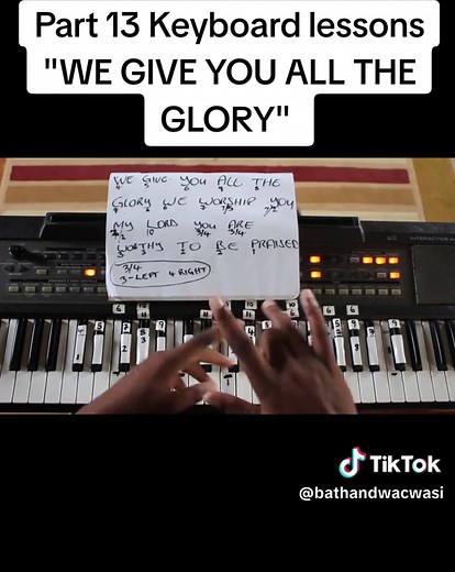 Keyboard Lessons: We Give You All the Glory - Worship Tutorial