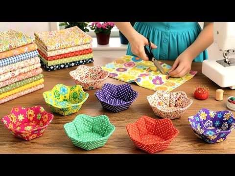 🌟 10-Minute DIY Gift Tutorial 🎁 Sew with Scrap Fabrics ✂️ Easy, Fast & Eco-Friendly