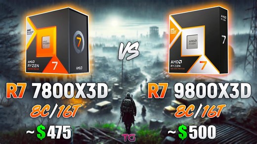 Ryzen 7 7800X3D vs Ryzen 7 9800X3D - Big test in 1080p and 4K
