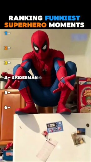 Ranking Funniest Superhero Moments🦸🏼🧌#funny #rankings #parkour #superhero #marvel #avengers #shorts