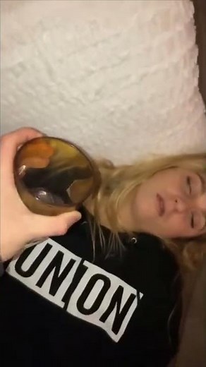 Guy Pours Water on a Passed Out Girl After a Wine Wednesday