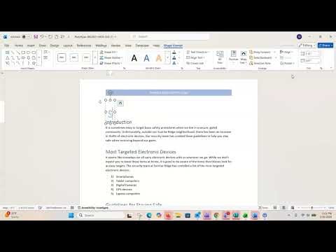 Word 2021 MOS Chapter 2 Project