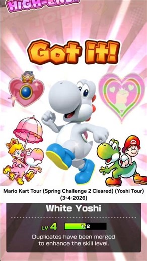 Mario Kart Tour (Spring Challenge 2 Cleared) (Yoshi Tour) (3-4-2026) #shorts