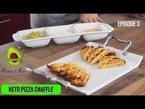 Keto Recipes- Pizza Chaffle- Kicking It Keto