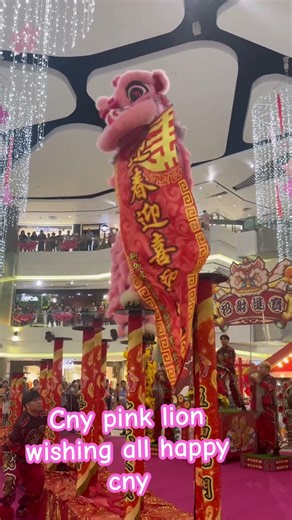 20 feb 2026 pink lion performs at Compass One #singapore