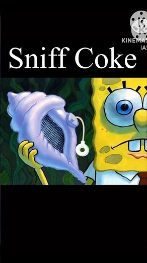 Magic Conch Shell: Sniff Coke #spongebob #spongebobmemes #shorts #memes #animationmemes #conchshell