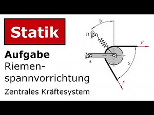 🔧 Riemenspannvorrichtung [Technische Mechanik, Statik, Zentrales Kräftesystem]