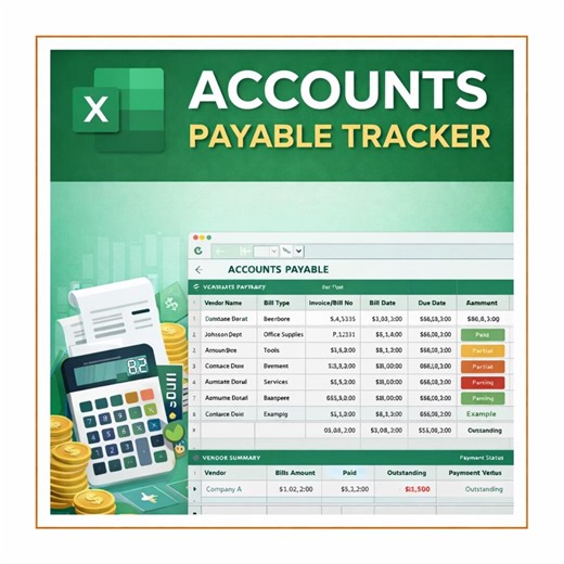 Accounts Payable Spreadsheet for Small Businesses | Bills & Vendor Payments - Etsy