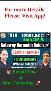 🎓 Gateway Classes – One Stop Solution for AKTU Students 🚀