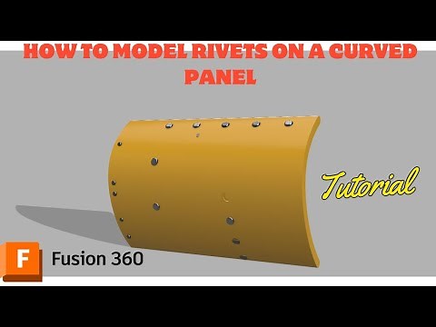 Simplest way to model rivets on a curved panel in Fusion 360 CA in 2025. Tutorial.