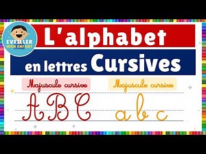 The alphabet in cursive letters