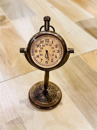 Brass Nautical Desk Clock: Antique Style Tabletop Timepiece - Etsy