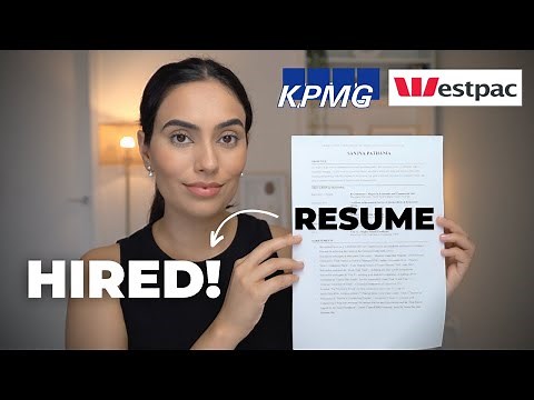 The CV That Got Me Into KPMG (Big 4 Risk Consulting) & Westpac (Banking) | Free Template