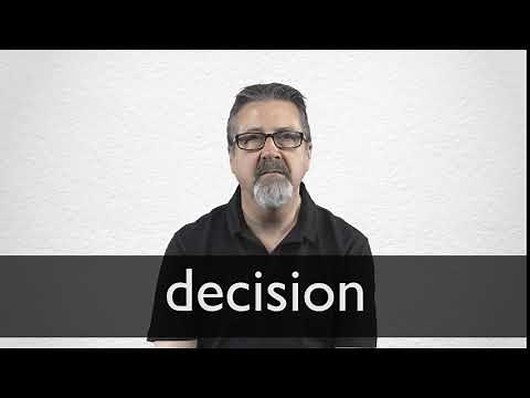How to pronounce DECISION in British English