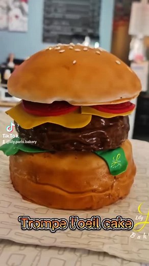 Chocolate cake " cheeseburger" | LILY PARIS Bakery