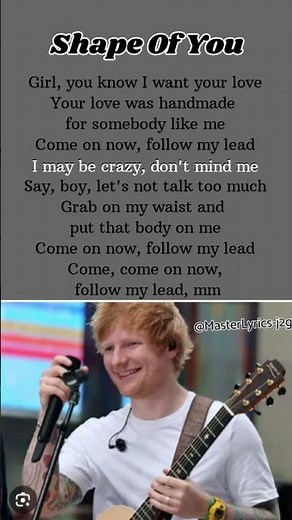 Shape Of You - Ed Sheeran (lyrics) #edsheeran #shapeofyou